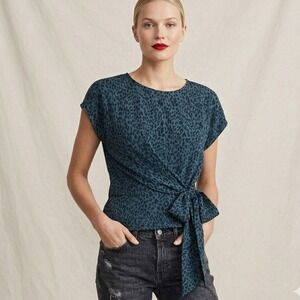 Como Vintage Leopard‎ Blouse | Side Tie Accent